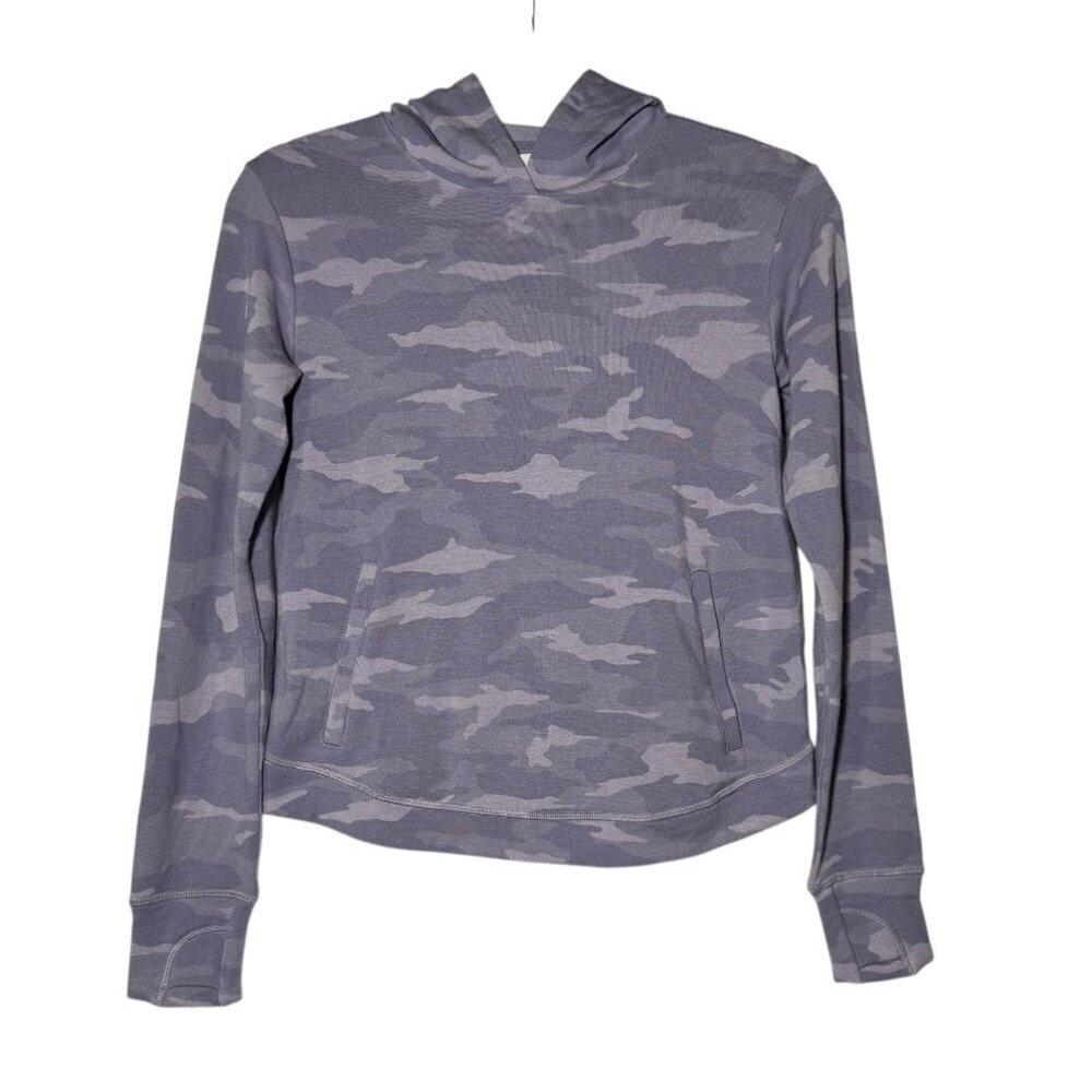 Athleta Girl Camouflage Printed Hoodie Purple Size Large / 12 Soft Comfy Camo